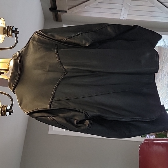 Mens  leather pullover jacket - Picture 5 of 8